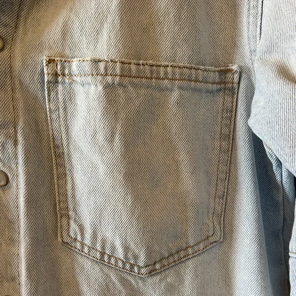Zara Faded Blue Denim Shirt - Picture 3 of 6